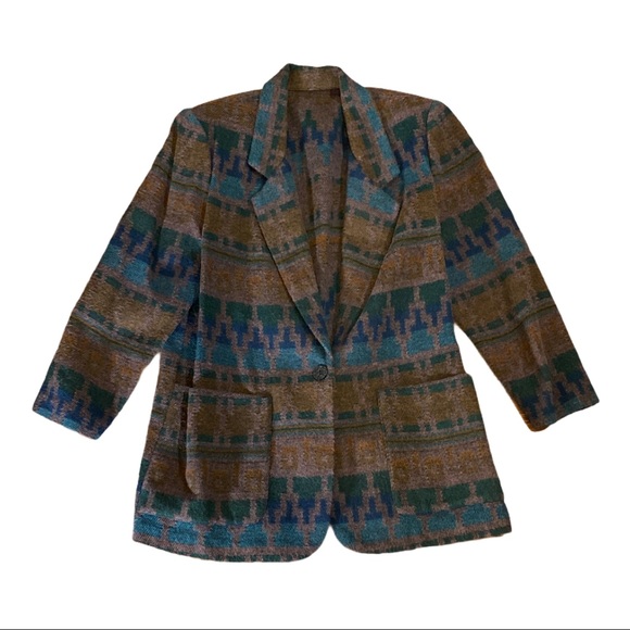 None Jackets & Blazers - Women’s Vintage Southwestern Print Blazer
